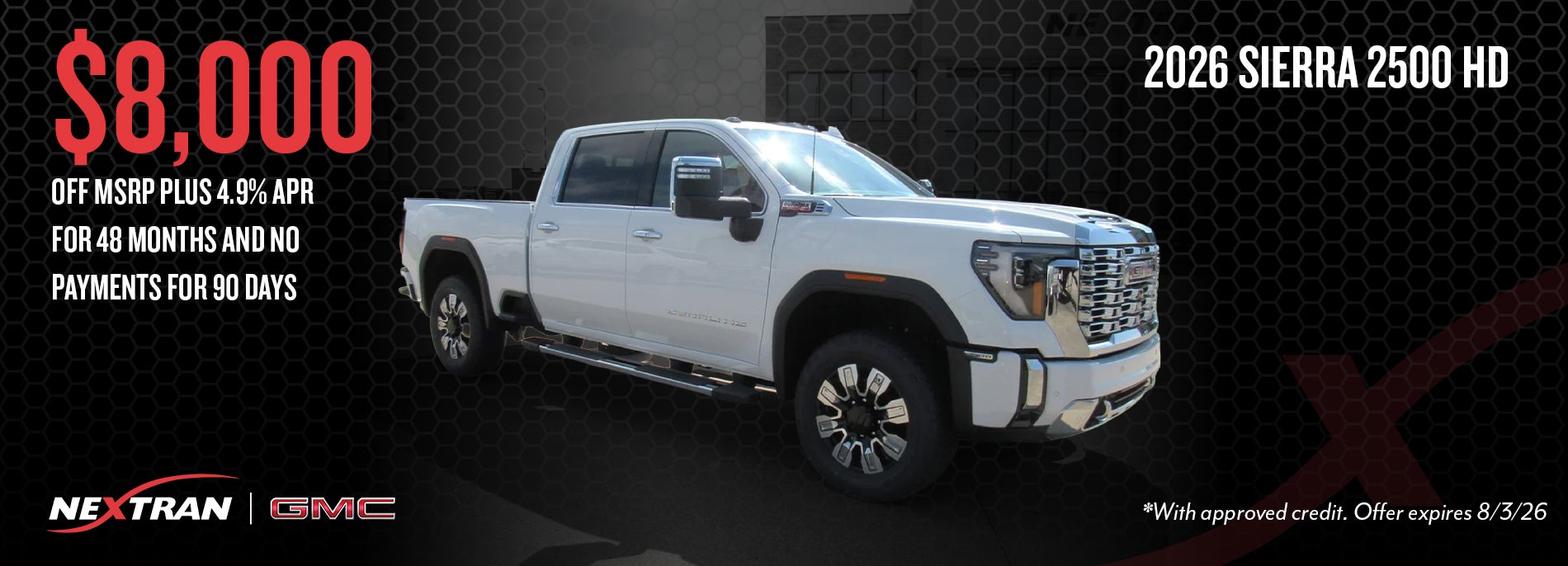 2026 Sierra 2500 HD $8,000 off MSRP