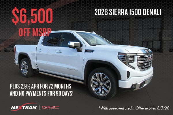 2026 Sierra 1500 Denali $6,500 off MSRP