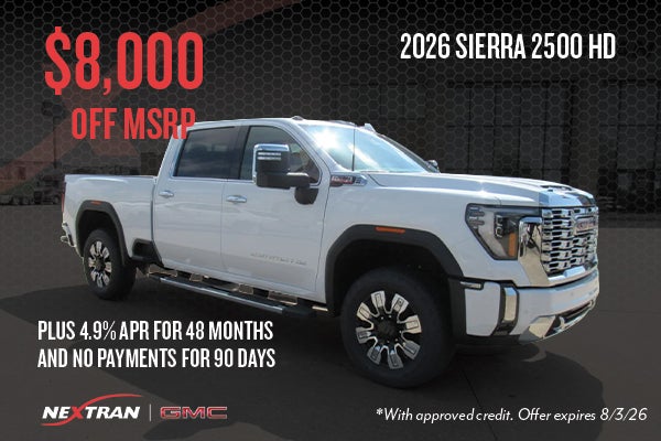 2026 Sierra 2500 HD $8,000 off MSRP